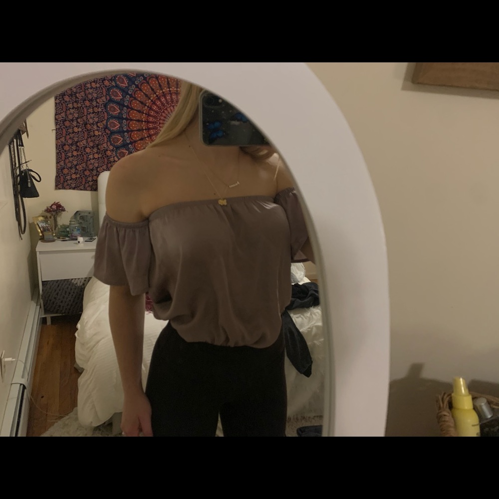 light purple off the shoulder top